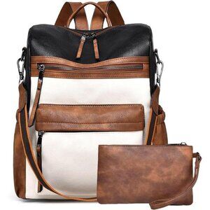 New Womens Backpack Purse Leather Fashion Travel Backpack Purse